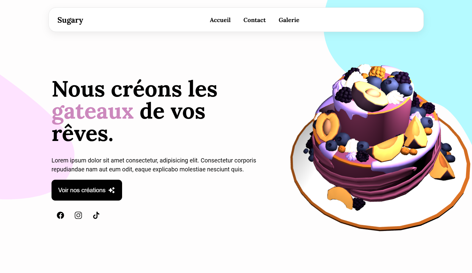 Sugary - thème site web de Spartiapp - Agence web digitale Nord de la France